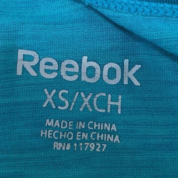 Reebok Women's Green Short Sleeve Cutout Activewear Fitness Tee T-Shirt Top XS - Picture 3 of 4